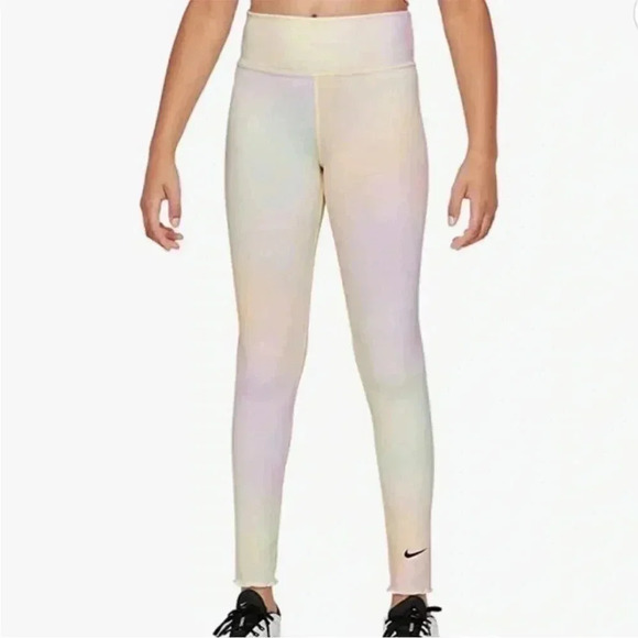Nike Girls Aura Training Tights Leggings Dri Fit Pastel Ombré XL NWT - Picture 1 of 9